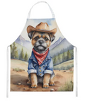Border Terrier - Welcome Cowboy Apron for Cooking, Baking and Crafts for Adult Women and Men - Unisex Large