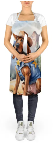 Bloodhound - Welcome Cowboy Apron for Cooking, Baking and Crafts for Adult Women and Men - Unisex Large