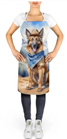 Belgian Tervuren - Cowboy Apron for Cooking, Baking and Crafts for Adult Women and Men - Unisex Large