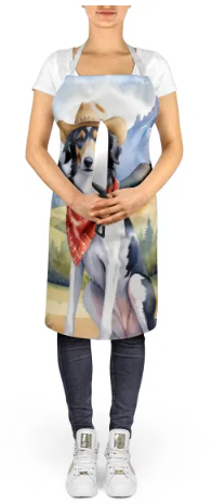 Borzoi II - Welcome Cowboy Apron for Cooking, Baking and Crafts for Adult Women and Men - Unisex Large