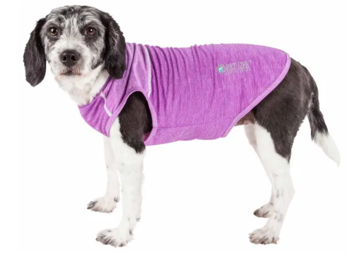 Pet Life - Active 'Aero-Pawlse' Heathered Quick-Dry And 4-Way Stretch Tank Top Shirt for Dogs