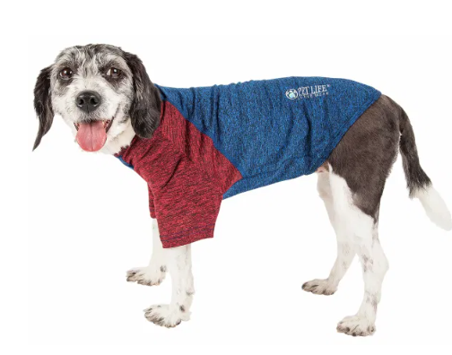 Pet Life - Active 'Hybreed' 4-Way Stretch Two-Toned Performance T-Shirt for Dogs