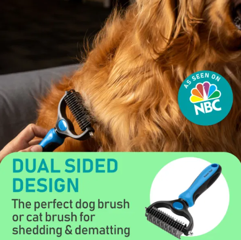 Double Sided Grooming Brush / Rake For Dogs and Cats