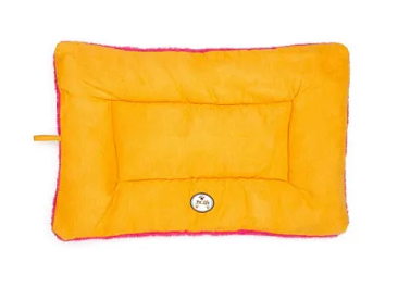 Pet Life - Eco-Paws - Reversible Comfortable Dog Bed - Pink/Dark Yellow