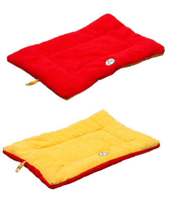 Pet Life - Eco-Paws - Reversible Comfortable Dog Bed - Red/Yellow