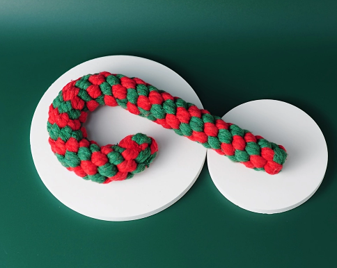 Christmas Stocking with 5 Knotted Rope Chew Toy Set For Dog