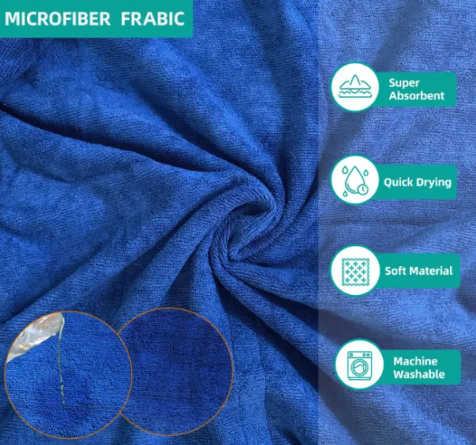 Super Absorbent Microfiber Bathrobe-Towel for Medium and Large Dogs