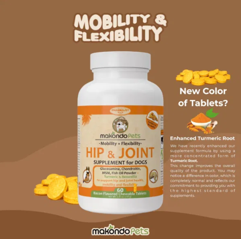 Hip and Joint Supplement with Chondroitin Collagen for Dogs