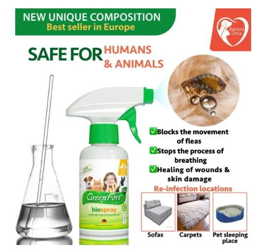 Natural Flea and Tick Bug Repellent Home Spray for Dogs and Cats