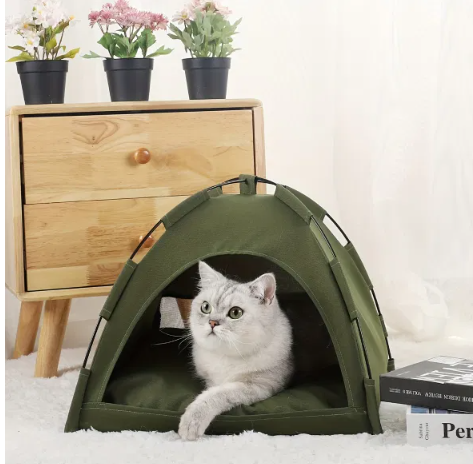 Portable Tent Cave For Cats And Small Dogs With Removable Non-Slip Soft