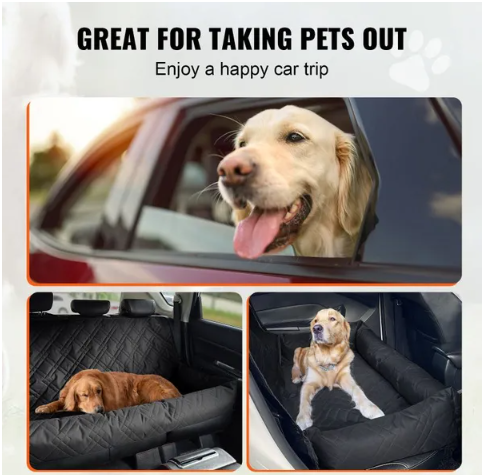 Versatile Car Seat Cover with Bolstered Sides for Dogs