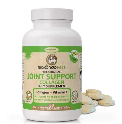 Collagen Joint Supplement with Vitamin C Support for Mobility Elasticity and Flexibility for Dogs