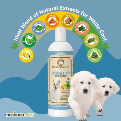 Whitening Shampoo for White or Light Colored Fur for Itching Sensitive Skin Dogs