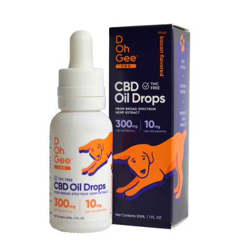 D Oh Gee CBD Dog Oil Drops for Dogs - 600mg Bacon Flavor