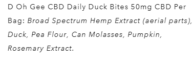 D Oh Gee CBD Daily Duck & Pumpkin Bites 150MG CBD Per Bag (30 Count)