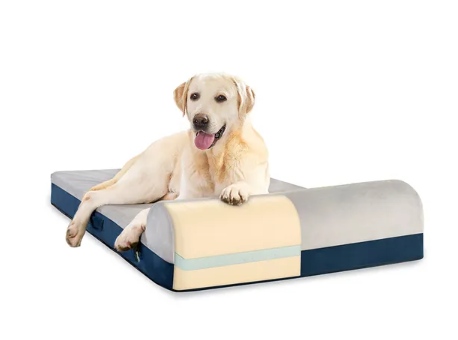 Durable Flannel Fabric Orthopedic Bed with Pillow for Large Dogs