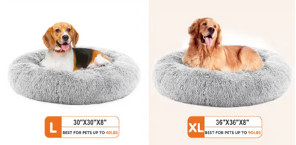 Sweetcrispy - Anti-Slip Round Plush Bed for Dogs and Cats - Large and X Large