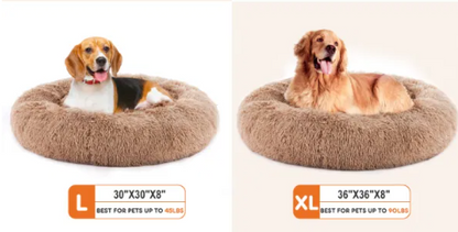 Sweetcrispy - Anti-Slip Round Plush Bed for Dogs and Cats - Large and X Large