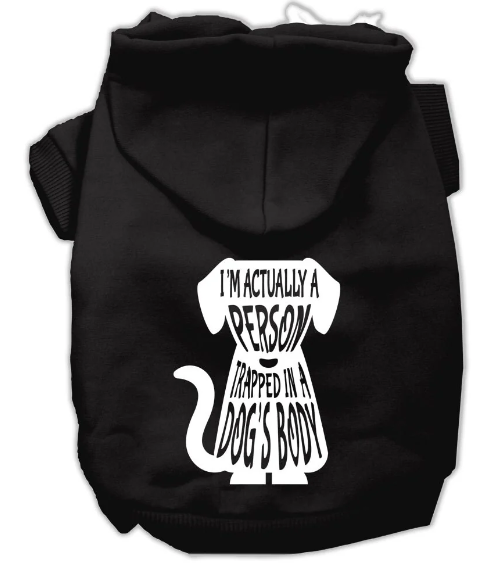 Trapped in a Dogs Body Hoodies for Dogs and Cats