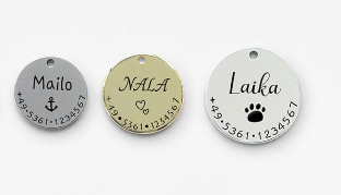 Engraved ID Tag for Anti-Lost Protection for Dogs and Cats