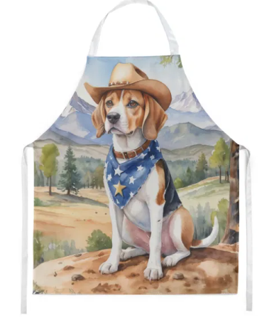 Beagle - Welcome Cowboy Apron for Cooking, Baking and Crafts for Adult Women and Men - Unisex Large