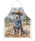 Pit Bull Terrier III - Welcome Cowboy Apron for Cooking, Baking and Crafts for Adult Women and Men - Unisex Large