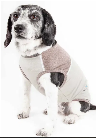 Pet Life - Active 'Aero-Pawlse' Heathered Quick-Dry And 4-Way Stretch Tank Top Shirt for Dogs