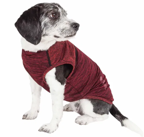 Pet Life - Active 'Aero-Pawlse' Heathered Quick-Dry And 4-Way Stretch Tank Top Shirt for Dogs