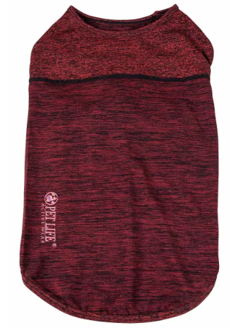 Pet Life - Active 'Aero-Pawlse' Heathered Quick-Dry And 4-Way Stretch Tank Top Shirt for Dogs
