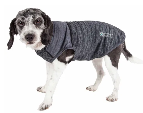 Pet Life - Active 'Aero-Pawlse' Heathered Quick-Dry And 4-Way Stretch Tank Top Shirt for Dogs