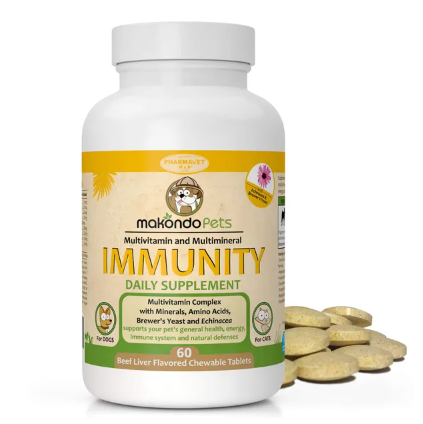 Immune Support and Allergy Relief with Vitamins Minerals Echinacea and Brewers Yeast for Dogs