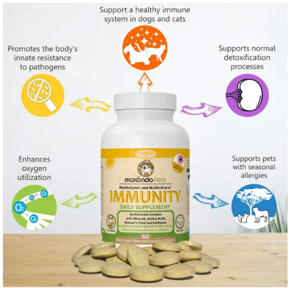 Immune Support and Allergy Relief with Vitamins Minerals Echinacea and Brewers Yeast for Dogs