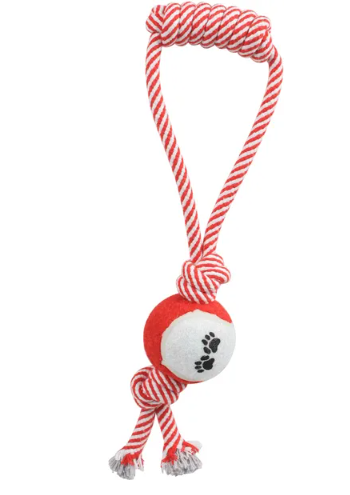 Pull Away Rope and Tennis Ball Toy for Dogs