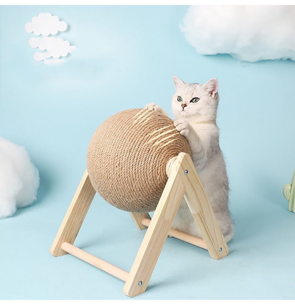 V-Shaped Cat Sisal Rope Scratching Ball Toy