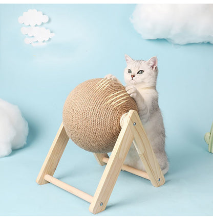 V-Shaped Cat Sisal Rope Scratching Ball Toy