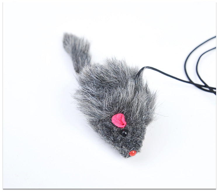 Hanging Bouncing Fuzzy Mouse Cat Teaser Toy