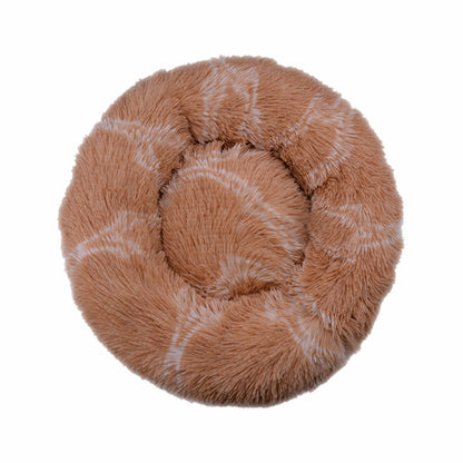 Deeply Plush Round Dog and Cat Nest Beds