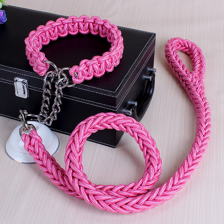 Dog Leashes with P-chain Collar for Strong Dogs