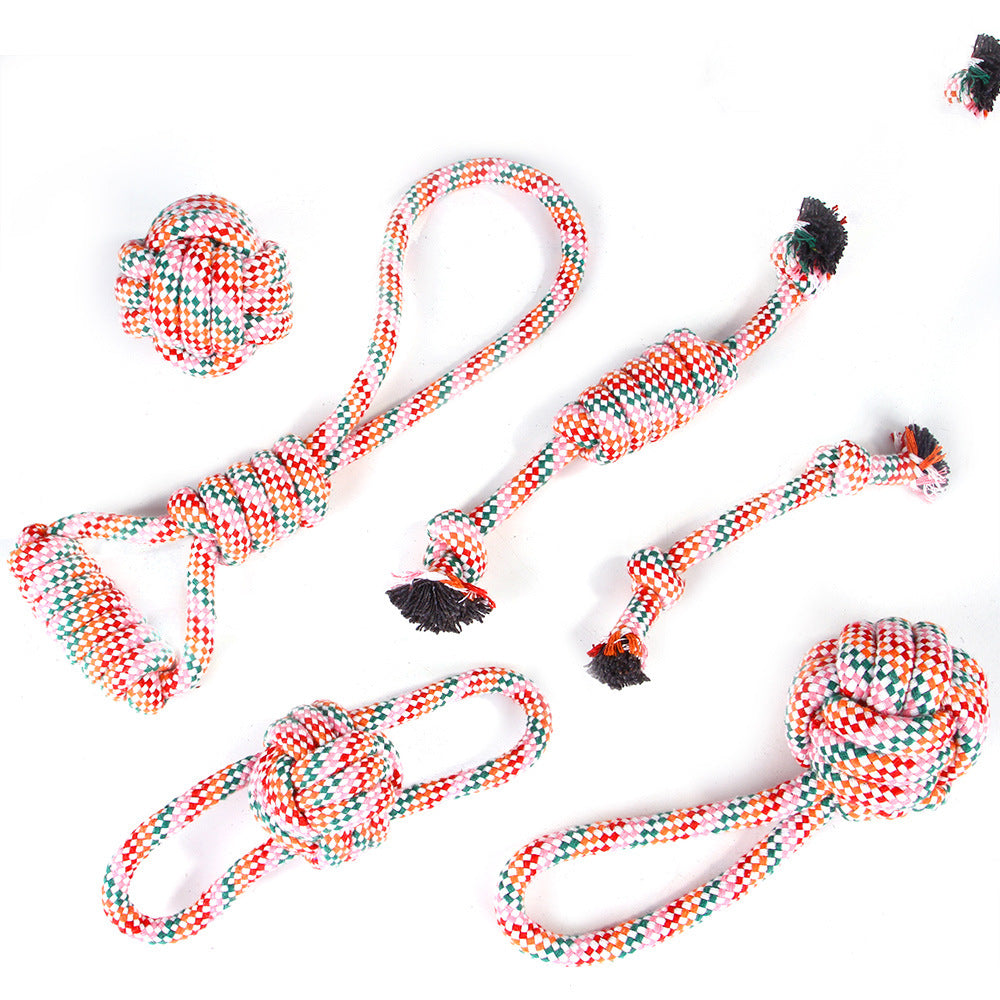 Cotton Knotted  Rope Chew Toy Sets for Dogs