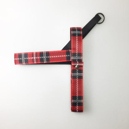 Plaid Dog Chest Harness and Matching Leash