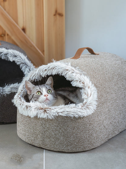 Polar Fleece Warm Playtime Cat Nesting Bed