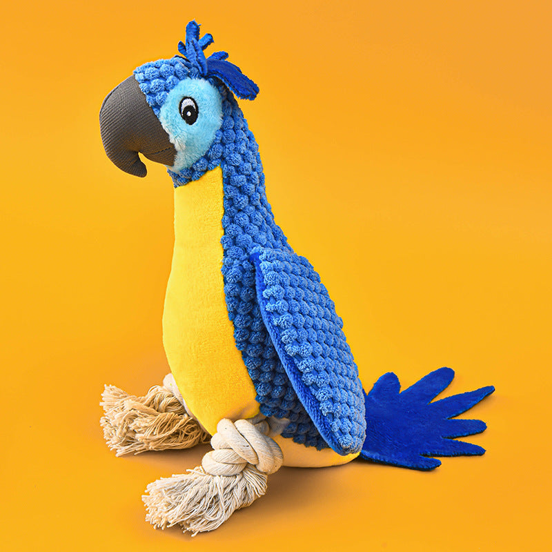 Plush Squawking Bird Toy for Dogs and Cats