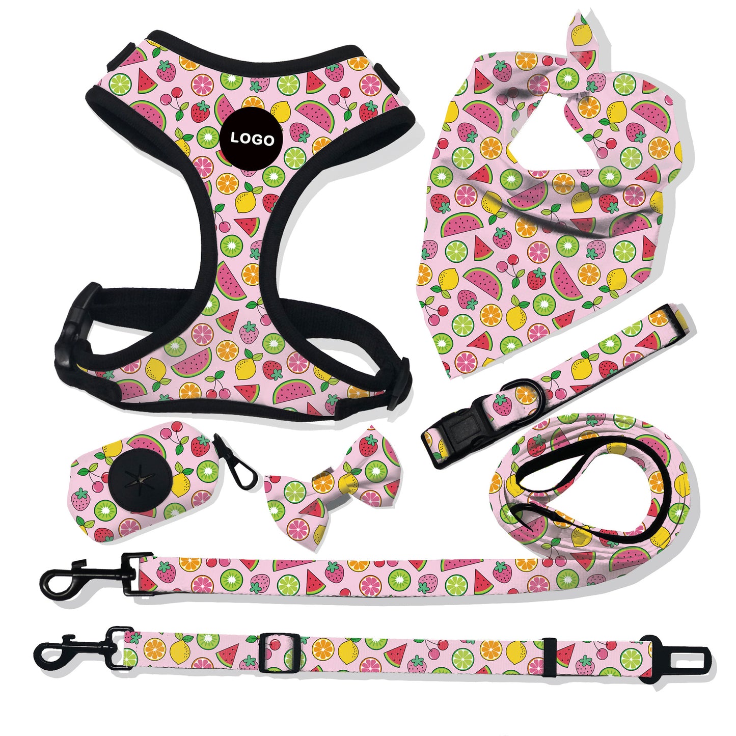 Pet Breathable Dog Fashion Harness Leash Set