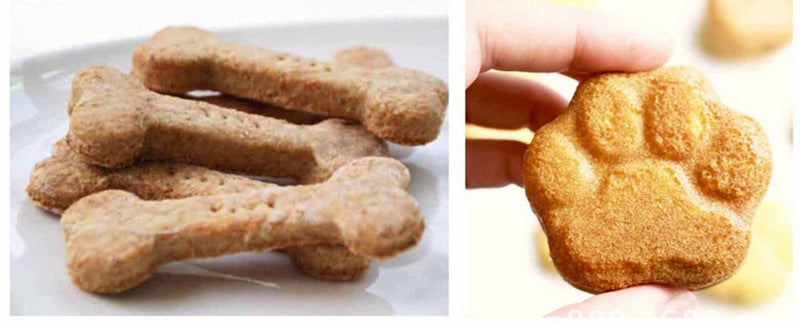 3 Piece Bone and Paw Treat Baking Molds for Dogs and Cats