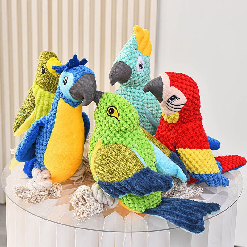 Plush Squawking Bird Toy for Dogs and Cats