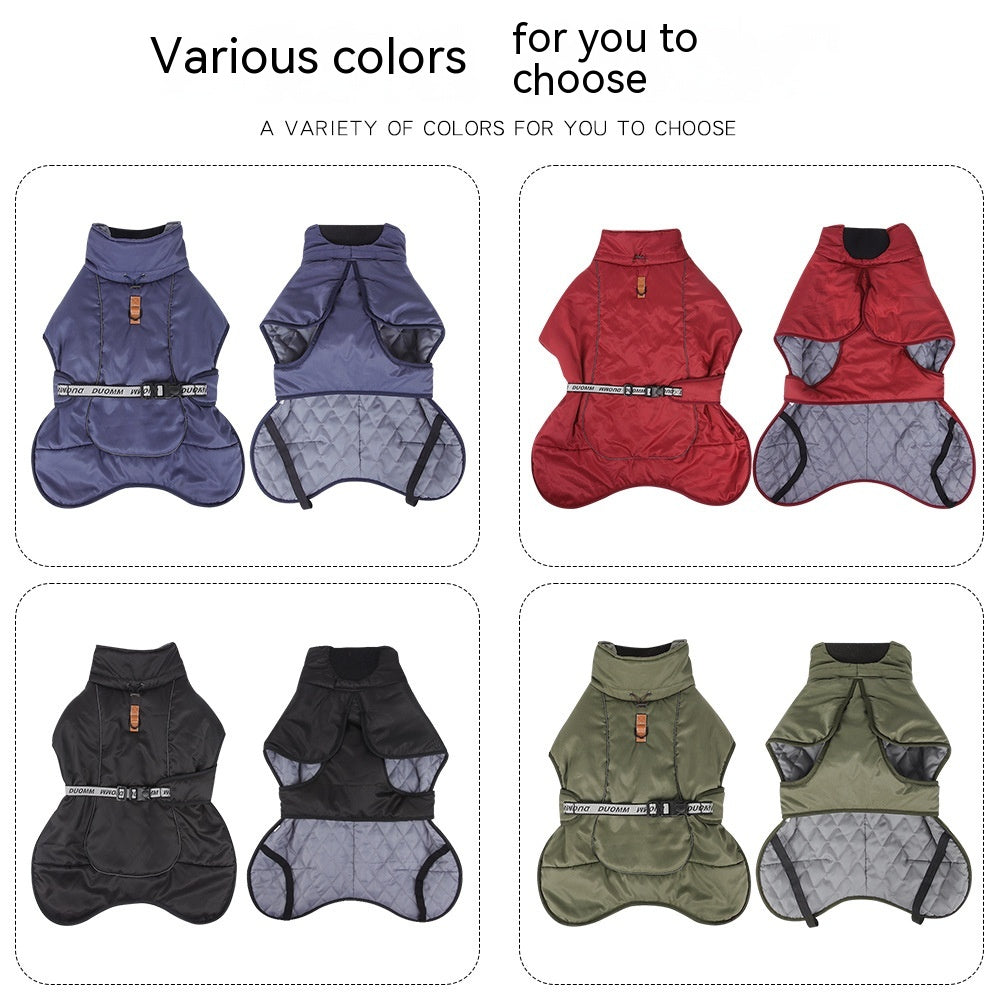 Warm Quilted Winter Jacket for Large Breed Dogs