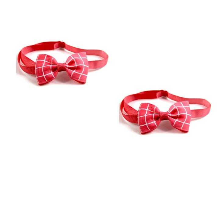 Fun Stylish Plaid Cats and Dogs Bow Ties