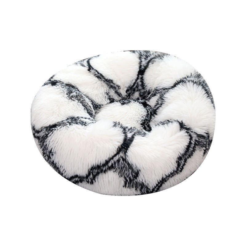 Deeply Plush Round Dog and Cat Nest Beds