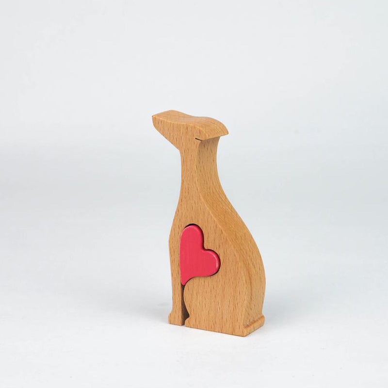 Special Wooden Love for Dogs Heart Ornament