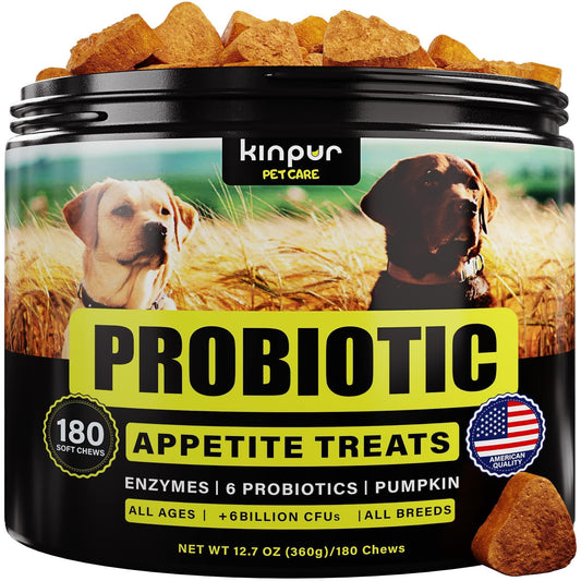 Kinpur - Probiotics Support Gut Health Itchy Skin Allergies Yeast Balance Immunity for Dogs - 180 count